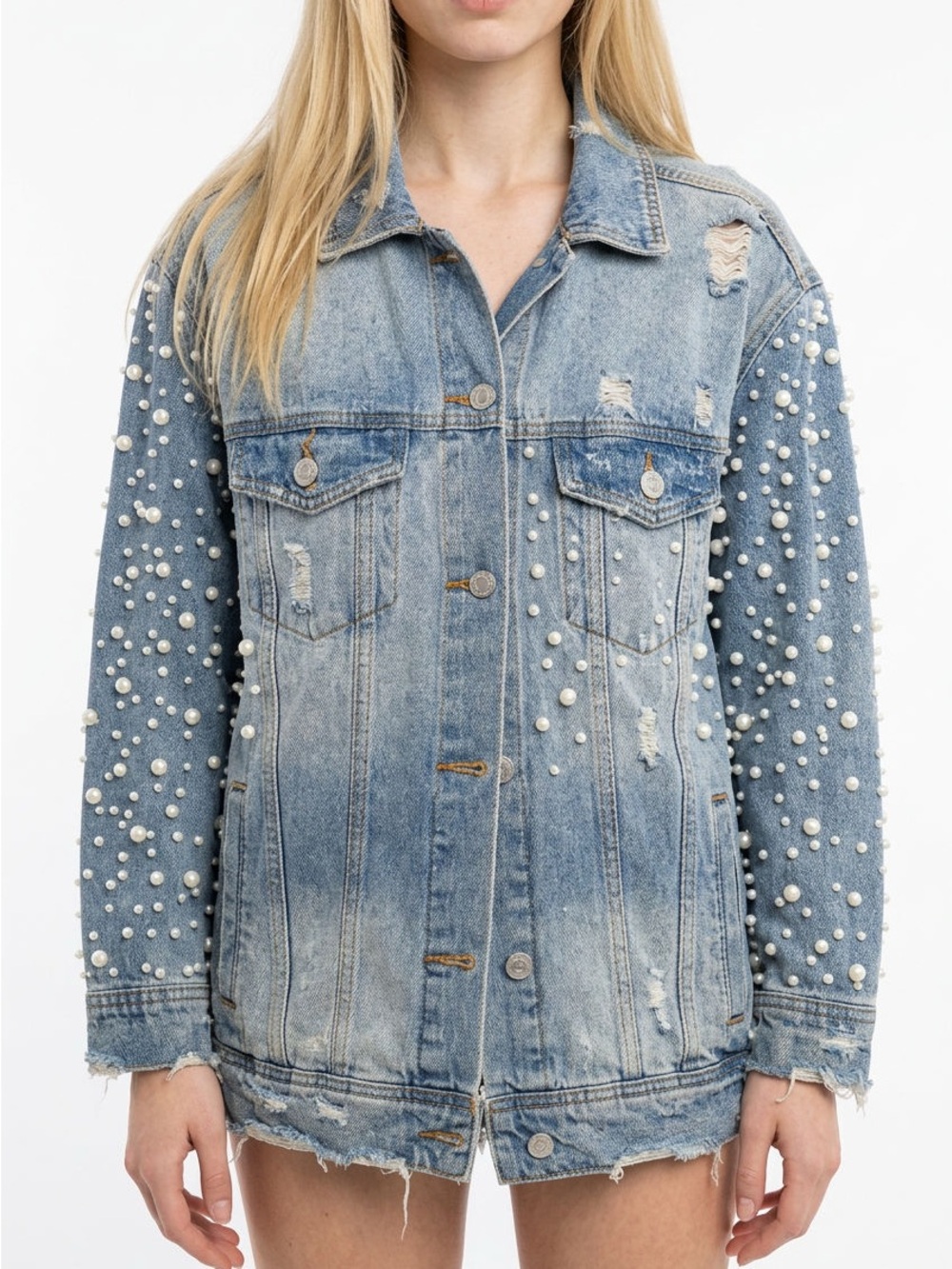 Sunset + Springs jean pearl jacket